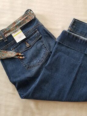 Gloria Vanderbilt Denim Capris 18W Stretch